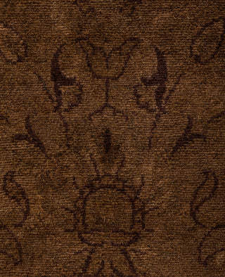 Contemporary Overdyed Wool Hand Knotted Brown Area Rug 3' 2" x 5' 3"
