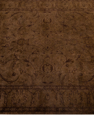 Contemporary Overdyed Wool Hand Knotted Brown Area Rug 3' 2" x 5' 3"