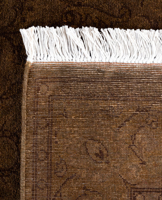 Contemporary Overdyed Wool Hand Knotted Brown Area Rug 3' 2" x 5' 3"