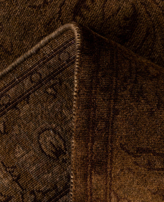 Contemporary Overdyed Wool Hand Knotted Brown Area Rug 3' 2" x 5' 3"