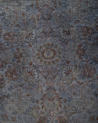 Contemporary Hand-Knotted Overdyed Gray Area Rug 4' 3" x 6' 4"
