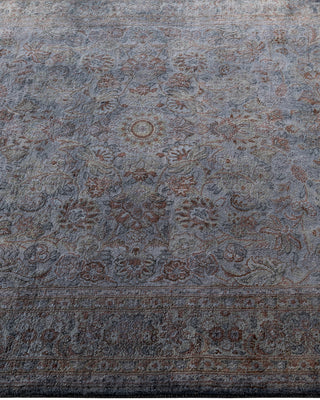 Contemporary Hand-Knotted Overdyed Gray Area Rug 4' 3" x 6' 4"