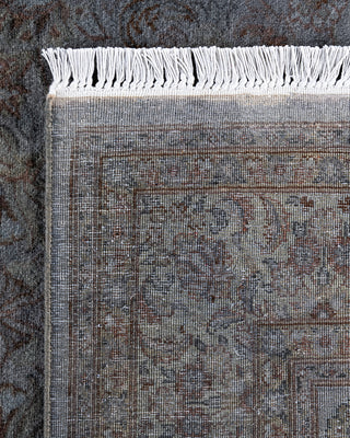 Contemporary Hand-Knotted Overdyed Gray Area Rug 4' 3" x 6' 4"