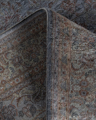 Contemporary Hand-Knotted Overdyed Gray Area Rug 4' 3" x 6' 4"