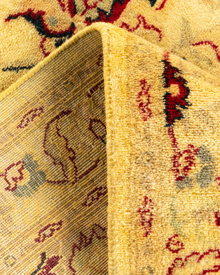 Contemporary Hand Knotted Overdyed Yellow Runner 2' 7" x 10' 1"