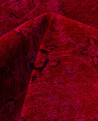 Contemporary Overdyed Wool Hand Knotted Pink Area Rug 8' 0" x 10' 5"