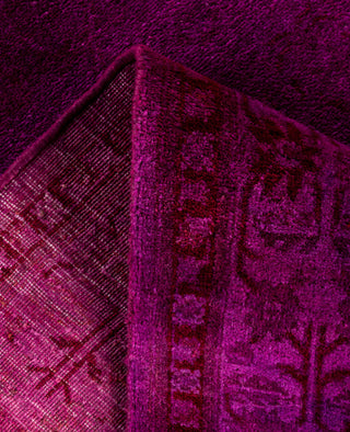 Contemporary Overdyed Wool Hand Knotted Purple Area Rug 4' 2" x 6' 3"