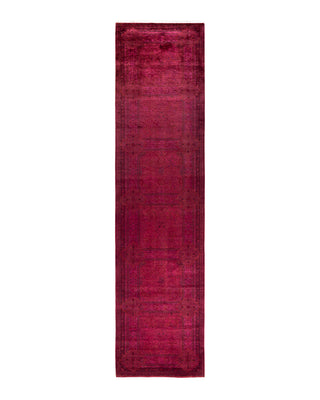 Contemporary Fine Vibrance Pink Wool Area Rug 3' 1" x 12' 9"