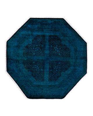 Fine Vibrance, One-of-a-Kind Hand-Knotted Area Rug  - Blue, 6' 1" x 6' 1"