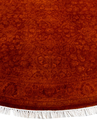 Contemporary Overdyed Wool Hand Knotted Rust Area Rug 3' 1" x 4' 7"