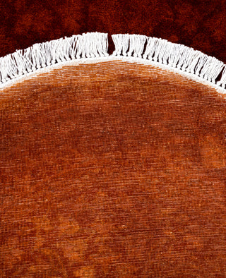 Contemporary Overdyed Wool Hand Knotted Rust Area Rug 3' 1" x 4' 7"