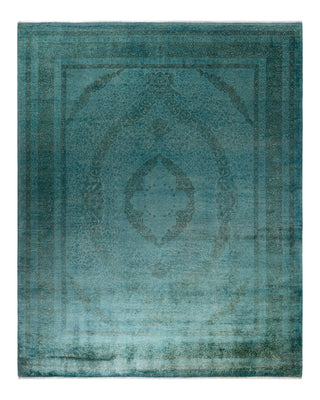 Contemporary Fine Vibrance Blue Wool Area Rug 8' 3" x 10' 4"