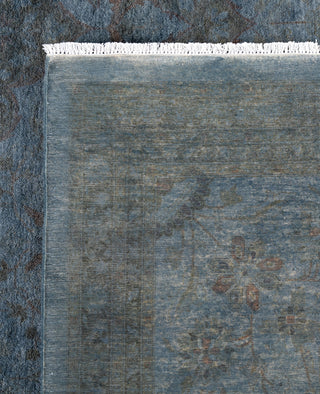 Overdyed One-of-a-Kind Wool Gray Area Rug 12' 3" x 15' 8"
