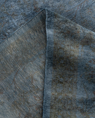 Overdyed One-of-a-Kind Wool Gray Area Rug 12' 3" x 15' 8"