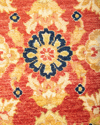 Traditional Hand Knotted Orange Area Rug  8' 2" x 10' 1"