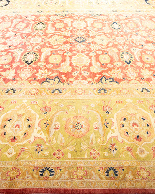 Traditional Hand Knotted Orange Area Rug  8' 2" x 10' 1"