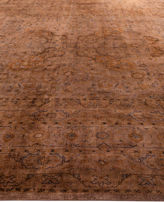 Overdyed One-of-a-Kind Wool Brown Area Rug 10' 1" x 14' 10"
