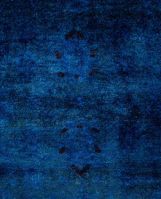 Overdyed One-of-a-Kind Wool Blue Area Rug 12' 4" x 18' 1"