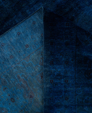 Overdyed One-of-a-Kind Wool Blue Area Rug 12' 4" x 18' 1"