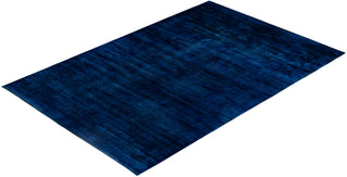Overdyed One-of-a-Kind Wool Blue Area Rug 12' 4" x 18' 1"
