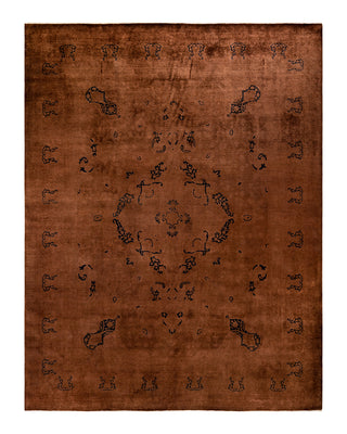 Modern Fine Vibrance Brown Area Rug 9' 2" x 11' 10"