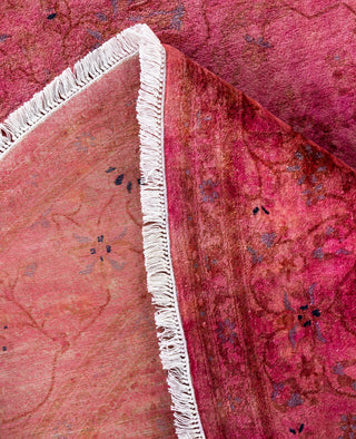 Overdyed Hand-Knotted Wool Modern-Contemporary Pink Area Rug 8' 1" x 8' 1"