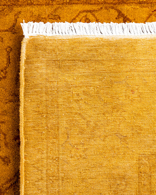 Contemporary Hand-Knotted Overdyed Gold Area Rug 3' 2" x 5' 4"