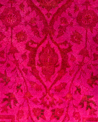Contemporary Hand-Knotted Overdyed Pink Area Rug 3' 2" x 5' 4"