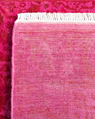 Contemporary Hand-Knotted Overdyed Pink Area Rug 3' 2" x 5' 4"