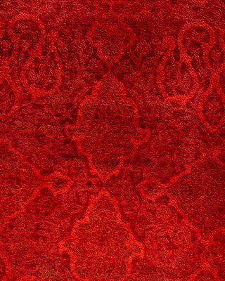 Contemporary Hand-Knotted Overdyed Pink Area Rug 3' 1" x 5' 2"
