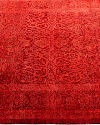 Contemporary Hand-Knotted Overdyed Pink Area Rug 3' 1" x 5' 2"