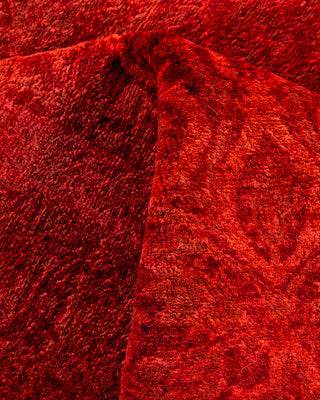 Contemporary Hand-Knotted Overdyed Pink Area Rug 3' 1" x 5' 2"