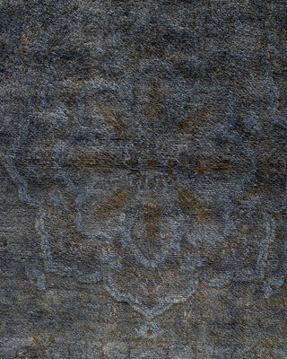 Contemporary Hand-Knotted Overdyed Gray Area Rug 3' 3" x 5' 1"