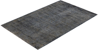 Contemporary Overyed Wool Hand Knotted Gray Area Rug 3' 3" x 5' 1"