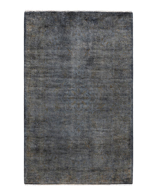 Contemporary Overyed Wool Hand Knotted Gray Area Rug 3' 3" x 5' 1"