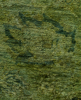 Contemporary Overdyed Wool Hand Knotted Green Area Rug 6' 1" x 9' 0"
