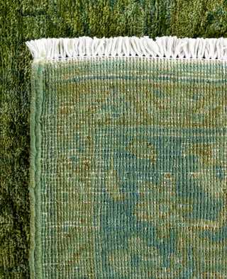 Contemporary Overdyed Wool Hand Knotted Green Area Rug 6' 1" x 9' 0"