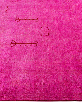 Overdyed One-of-a-Kind Wool Pink Area Rug 5' 2" x 7' 10"