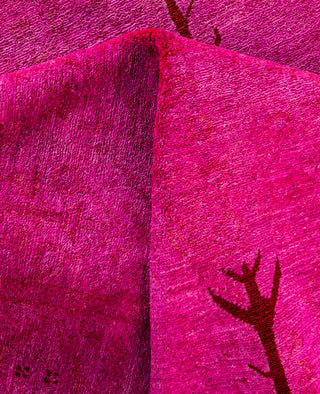Overdyed One-of-a-Kind Wool Pink Area Rug 5' 2" x 7' 10"