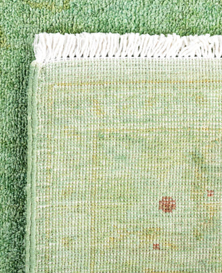 Contemporary Overdyed Wool Hand Knotted Green Area Rug 4' 2" x 6' 4"