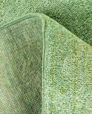 Contemporary Overdyed Wool Hand Knotted Green Area Rug 4' 2" x 6' 4"