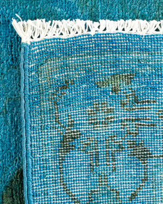 Contemporary Hand-Knotted Overdyed Blue Area Rug 3' 2" x 5' 6"