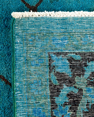 Contemporary Hand-Knotted Overdyed Blue Area Rug 8' 3" x 10' 3"