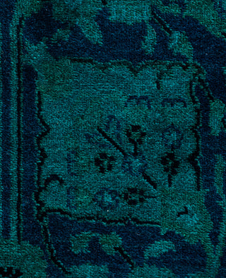 Contemporary Overdyed Wool Hand Knotted Green Area Rug 3' 1" x 5' 2"