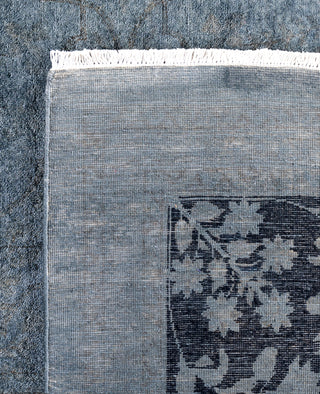 Overdyed One-of-a-Kind Wool Gray Area Rug 9' 1" x 12' 3"