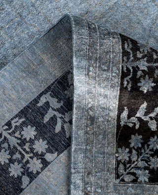 Overdyed One-of-a-Kind Wool Gray Area Rug 9' 1" x 12' 3"