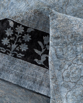 Overdyed One-of-a-Kind Wool Gray Area Rug 9' 1" x 12' 3"