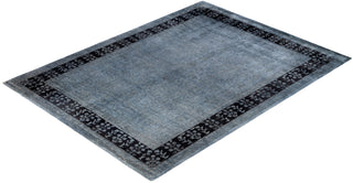 Overdyed One-of-a-Kind Wool Gray Area Rug 9' 1" x 12' 3"