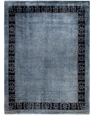 Overdyed One-of-a-Kind Wool Gray Area Rug 9' 1" x 12' 3"
