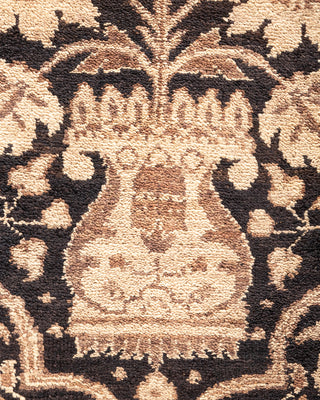 Traditional Hand Knotted Black Area Rug 8' 1" x 9' 10"